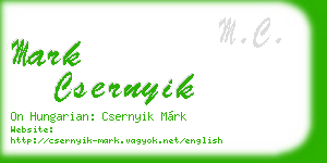 mark csernyik business card