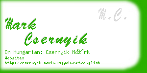 mark csernyik business card